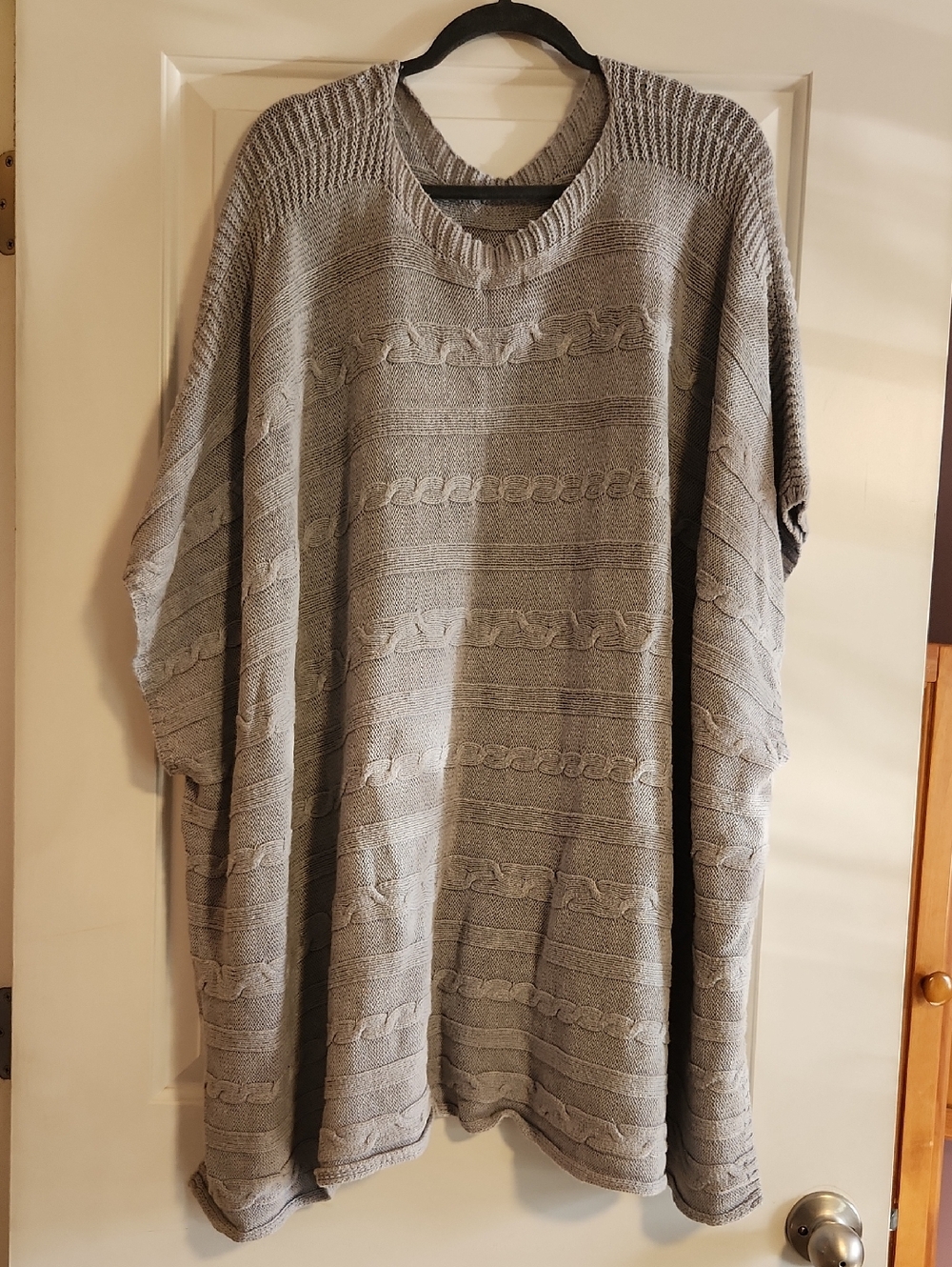 Old Navy Gray Knit Poncho Sweater